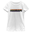 Girl's Minecraft Rainbow Logo T-Shirt