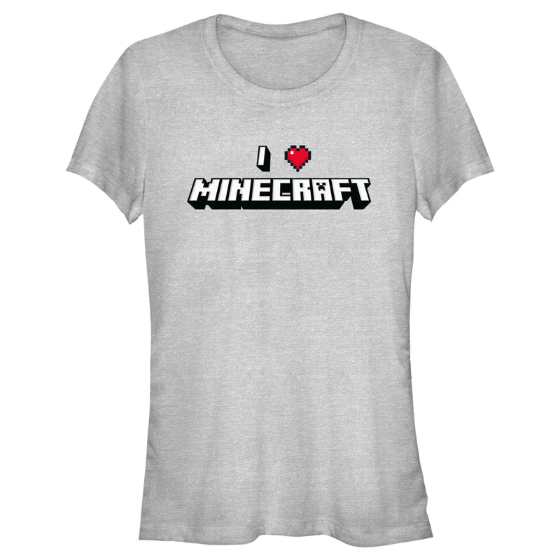 Junior's Minecraft I Heart Minecraft T-Shirt