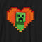 Boy's Minecraft Valentine's Day Creeper Heart T-Shirt