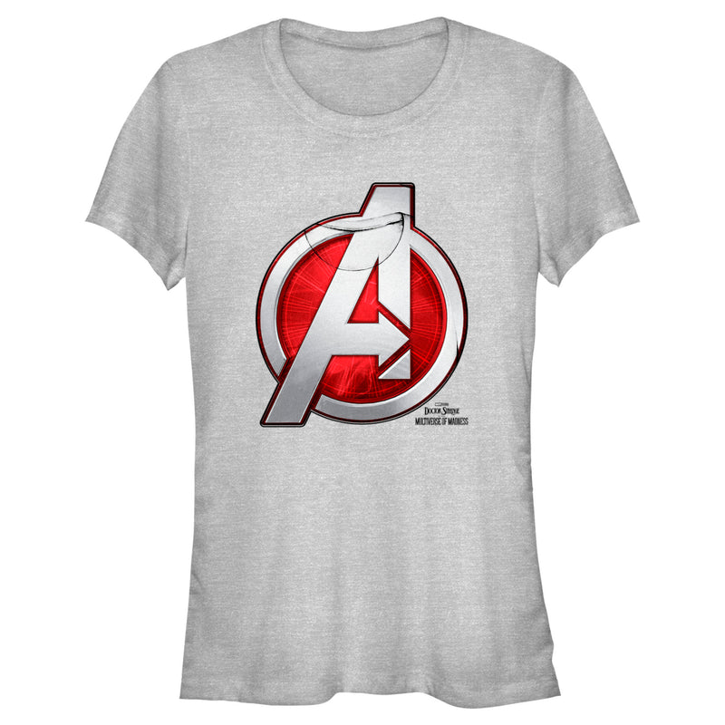 Junior's Marvel Doctor Strange in the Multiverse of Madness Avengers Logo T-Shirt