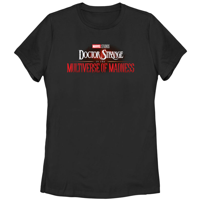 Women's Marvel Doctor Strange in the Multiverse of Madness Black Logo T-Shirt