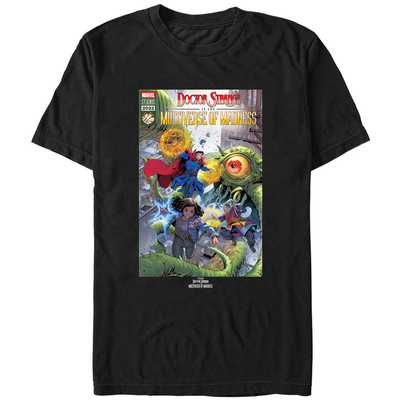 Men's Marvel Doctor Strange in the Multiverse of Madness Modern Comic Cover T-Shirt