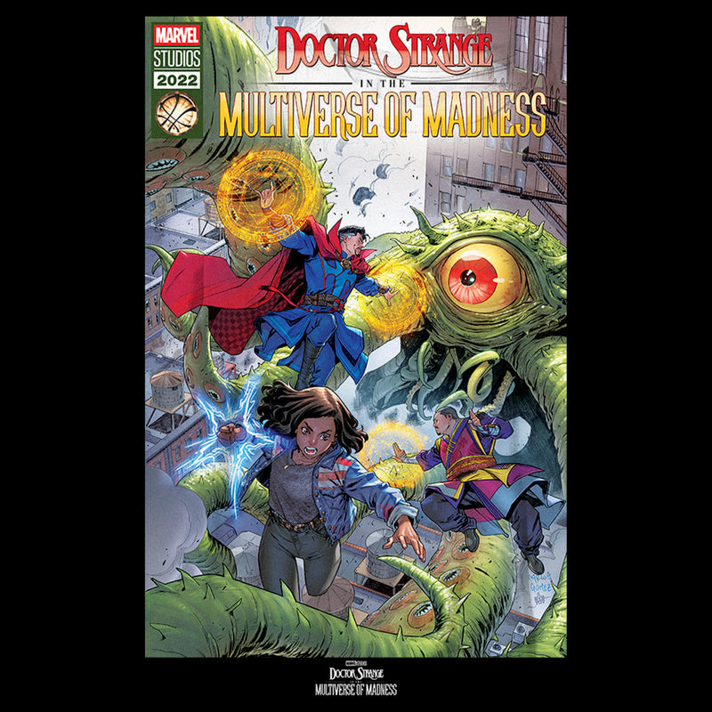 Boy's Marvel Doctor Strange in the Multiverse of Madness Modern Comic Cover T-Shirt