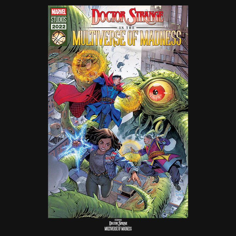 Girl's Marvel Doctor Strange in the Multiverse of Madness Modern Comic Cover T-Shirt