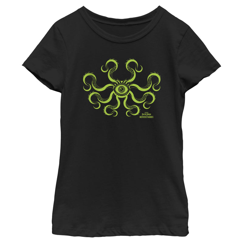 Girl's Marvel Doctor Strange in the Multiverse of Madness Green Gargantos T-Shirt