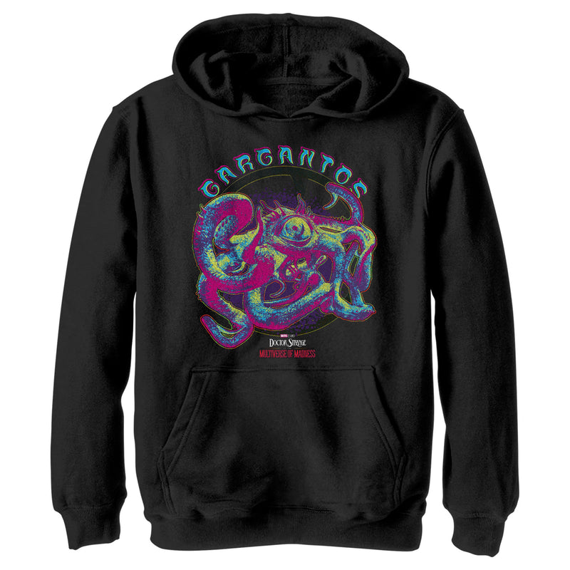 Boy's Marvel Doctor Strange in the Multiverse of Madness Neon Gargantos Pull Over Hoodie