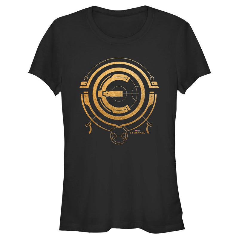 Junior's Marvel Eternals Golden Logo T-Shirt