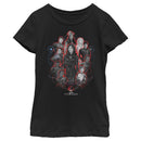 Girl's Marvel Eternals Red Glow Portraits T-Shirt