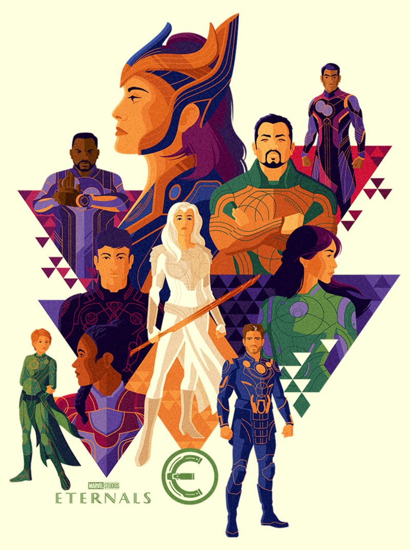 Men's Marvel Eternals Triangle Portraits T-Shirt