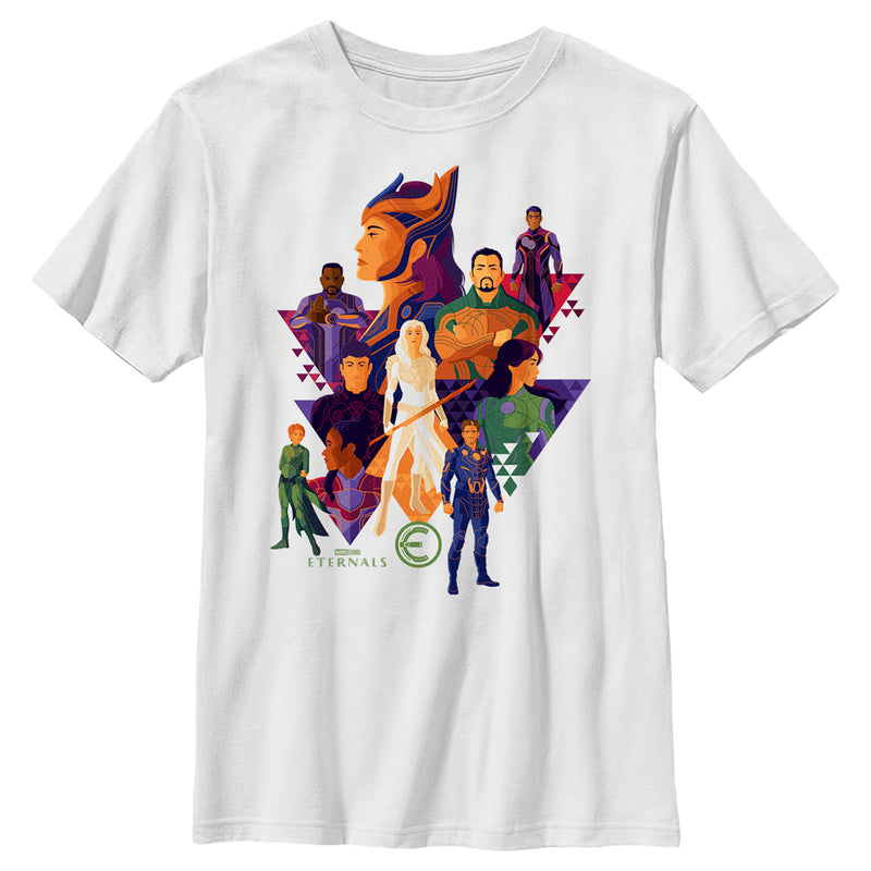 Boy's Marvel Eternals Triangle Portraits T-Shirt