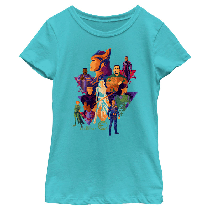 Girl's Marvel Eternals Triangle Portraits T-Shirt