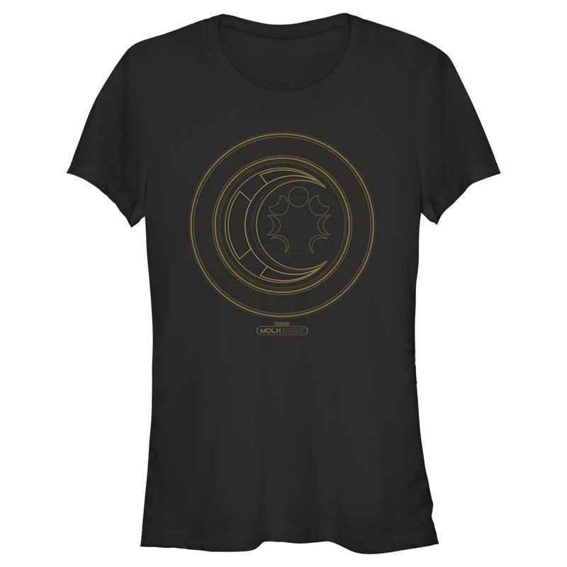 Junior's Marvel: Moon Knight Hieroglyphic Moon Phase Logo T-Shirt