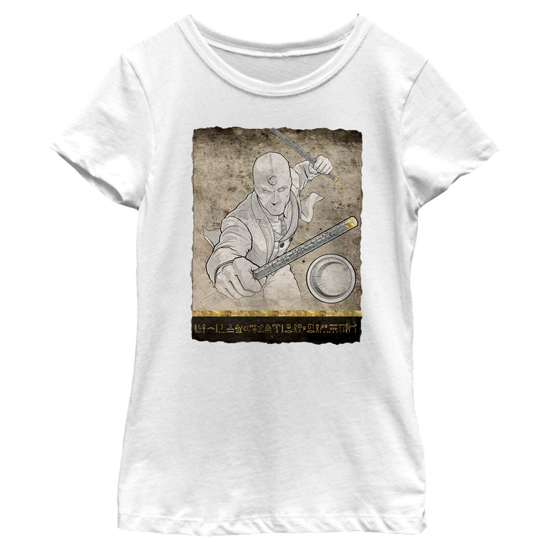 Girl's Marvel: Moon Knight Mr. Knight Action Pose T-Shirt