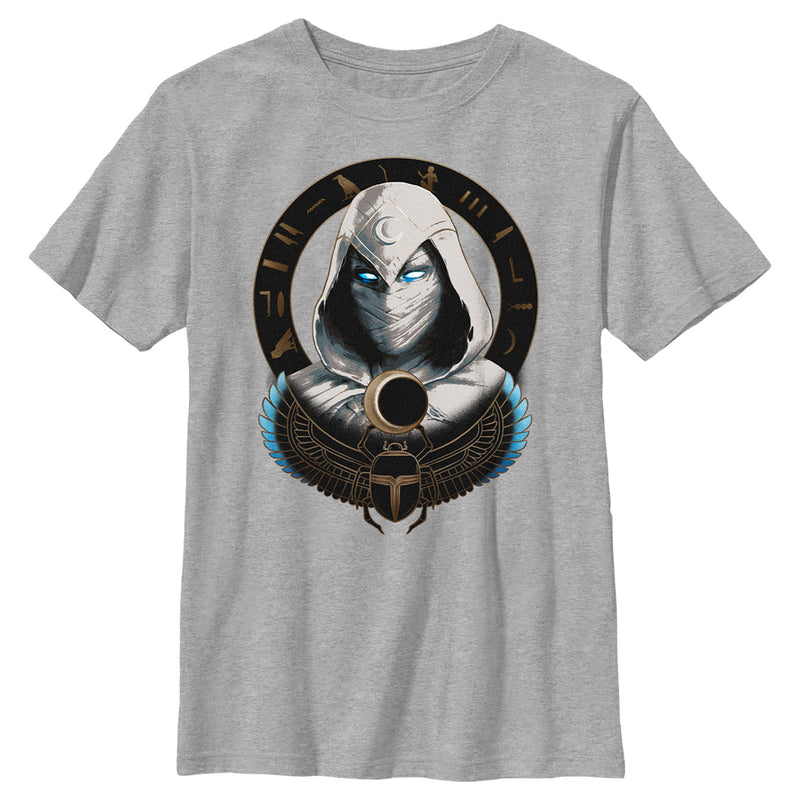 Boy's Marvel: Moon Knight Winged Scarab Frame T-Shirt