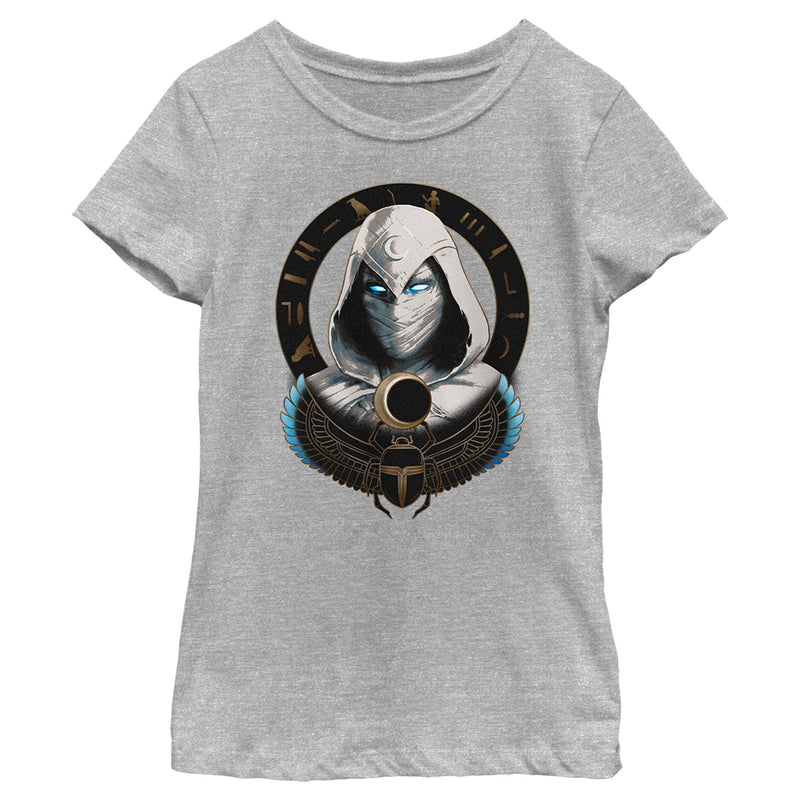 Girl's Marvel: Moon Knight Winged Scarab Frame T-Shirt