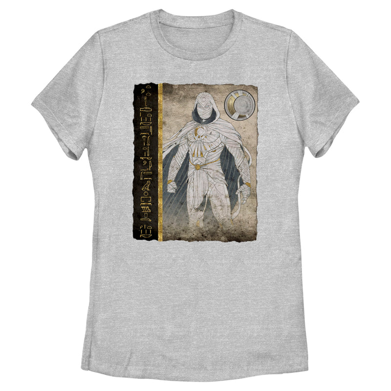 Women's Marvel: Moon Knight Hierographic Superhero Profile Sketch T-Shirt