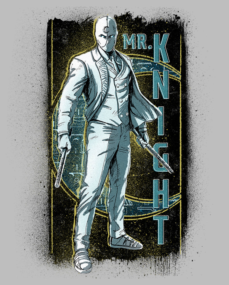 Men's Marvel: Moon Knight Sketch Portrait of Mr. Knight T-Shirt