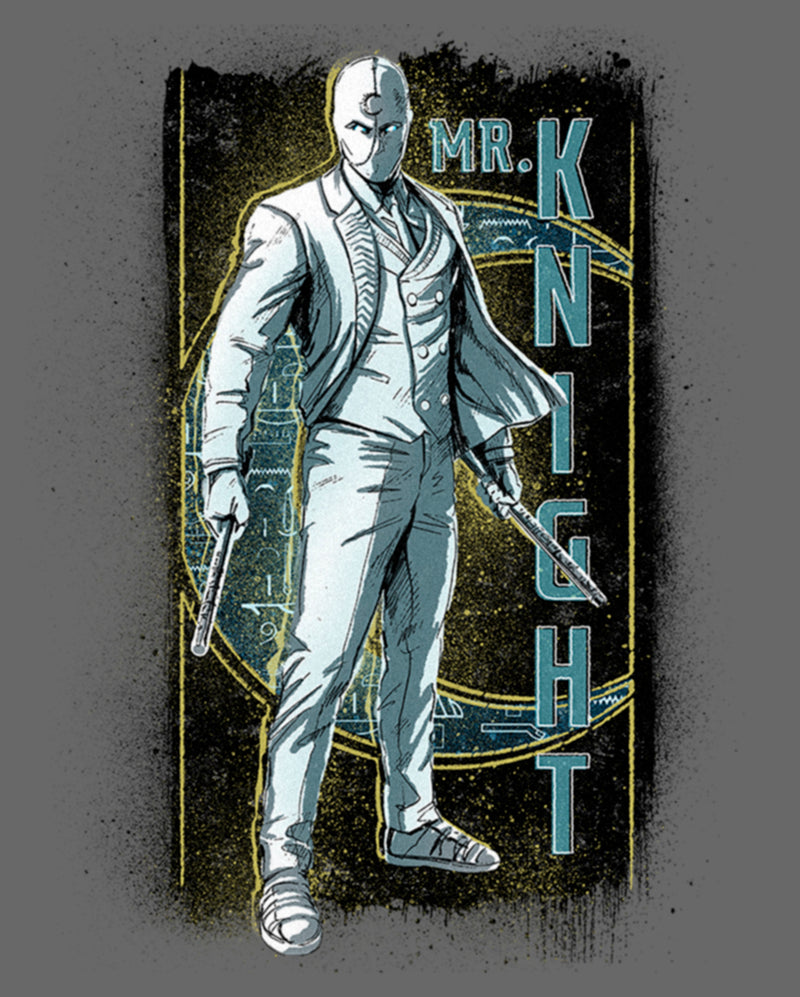 Junior's Marvel: Moon Knight Sketch Portrait of Mr. Knight T-Shirt