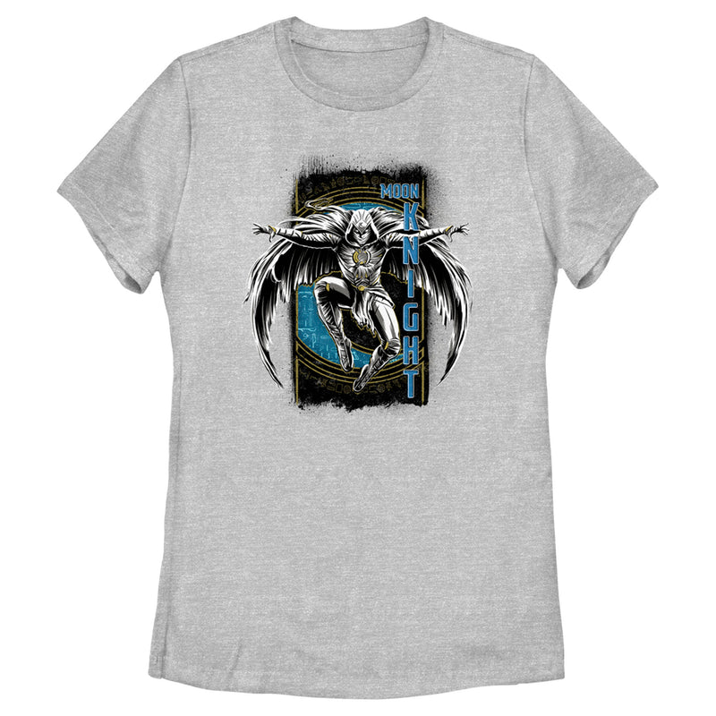 Women's Marvel: Moon Knight Jumping Into Action From Above T-Shirt