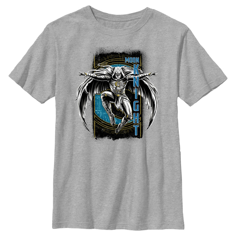 Boy's Marvel: Moon Knight Jumping Into Action From Above T-Shirt