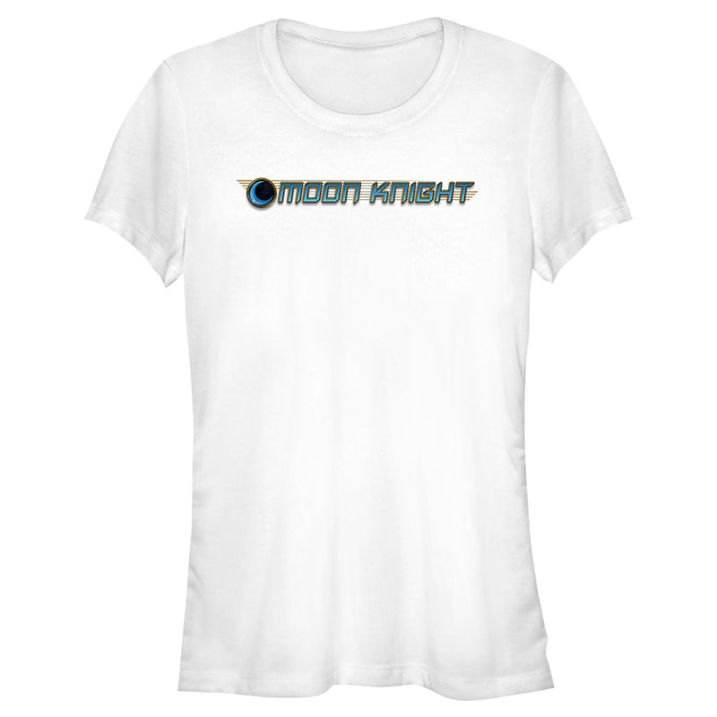 Junior's Marvel: Moon Knight Blue Horizontal Logo T-Shirt