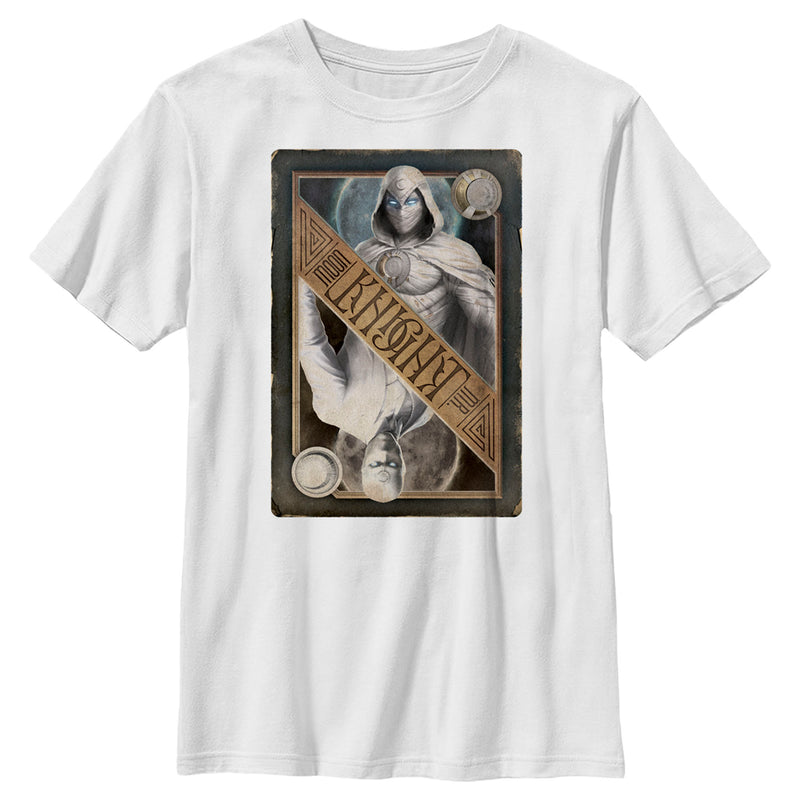 Boy's Marvel: Moon Knight Split Personality Playing Card, Who Will Win T-Shirt