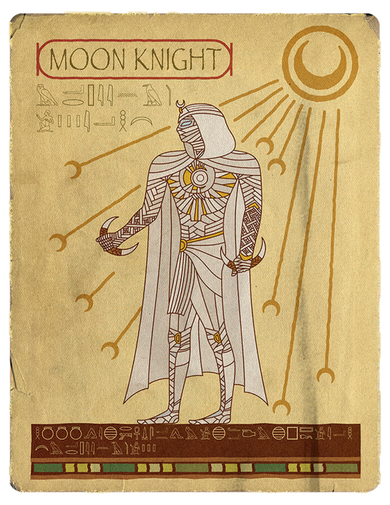 Boy's Marvel: Moon Knight Ancient Egyptian Portrait T-Shirt