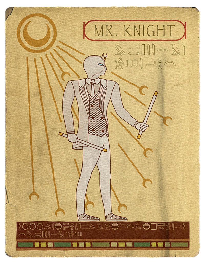 Boy's Marvel: Moon Knight Ancient Egyptian Mr. Knight Portrait T-Shirt