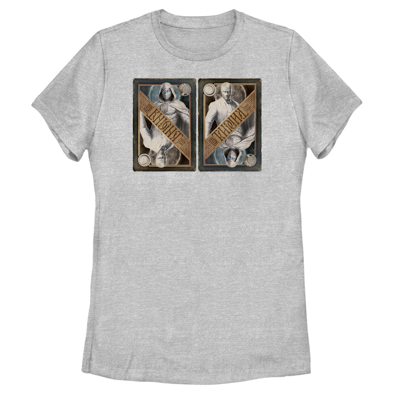 Women's Marvel: Moon Knight Two Personalities Playing Cards T-Shirt