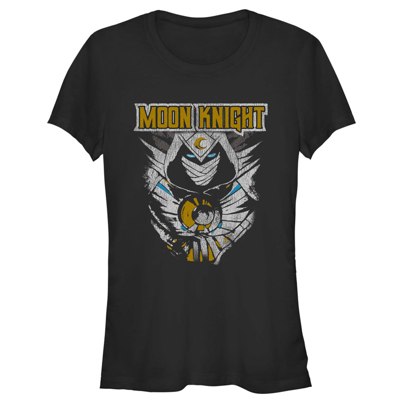 Junior's Marvel: Moon Knight Distressed Action Jump T-Shirt