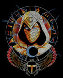 Men's Marvel: Moon Knight Lightning Winged Scarab Portrait T-Shirt