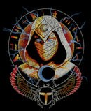 Junior's Marvel: Moon Knight Lightning Winged Scarab Portrait T-Shirt