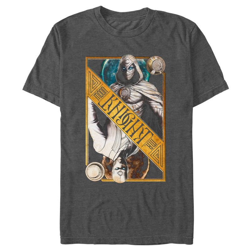 Men's Marvel: Moon Knight Colorful Dual Identity Split Playing Card T-Shirt