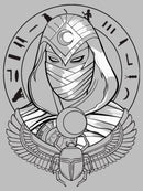 Men's Marvel: Moon Knight Winged Scarab Portrait Sketch T-Shirt