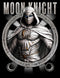 Men's Marvel: Moon Knight Hieroglyph Frame Evil Beware T-Shirt