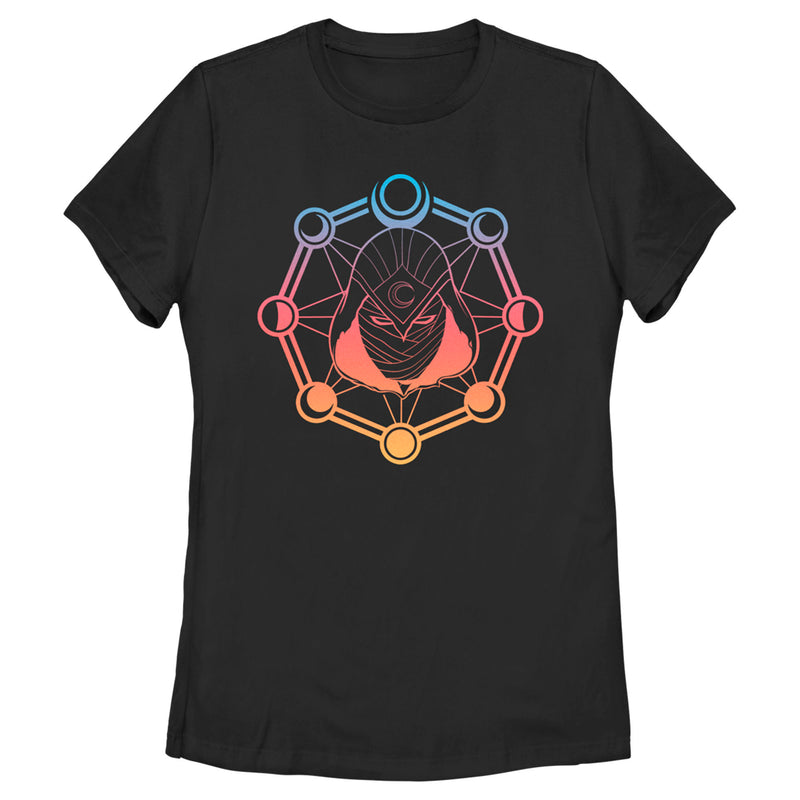 Women's Marvel: Moon Knight Colorful Moon Phases T-Shirt