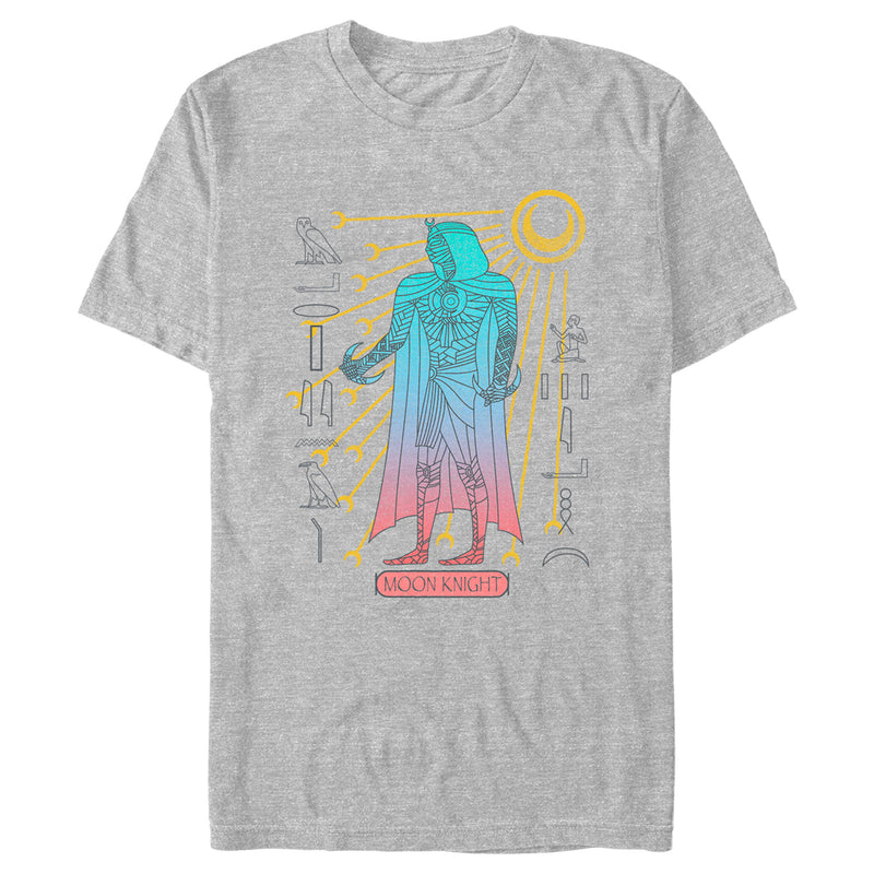 Men's Marvel: Moon Knight Colorful Egyptian Portrait T-Shirt