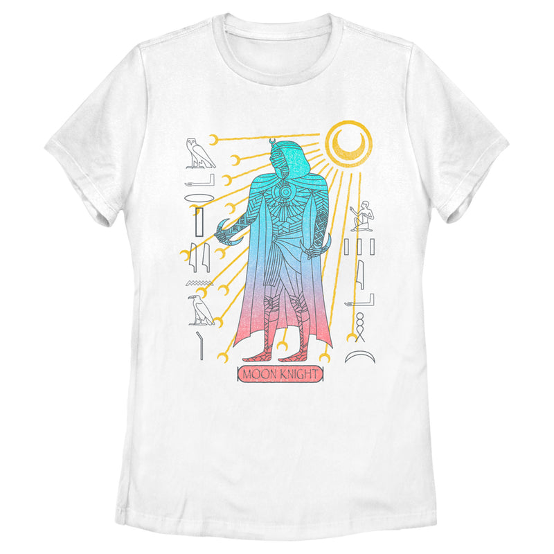 Women's Marvel: Moon Knight Colorful Egyptian Portrait T-Shirt