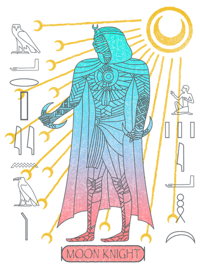 Junior's Marvel: Moon Knight Colorful Egyptian Portrait T-Shirt