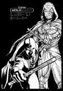 Junior's Marvel: Moon Knight Duo Portrait Sketch T-Shirt