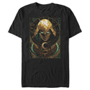 Men's Marvel: Moon Knight Gold Winged Scarab Portrait T-Shirt