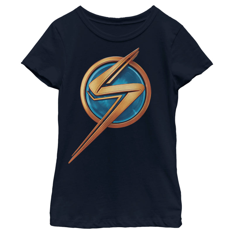 Girl's Marvel: Ms. Marvel Logo Icon T-Shirt