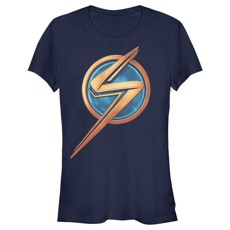 Junior's Marvel: Ms. Marvel Logo Icon T-Shirt