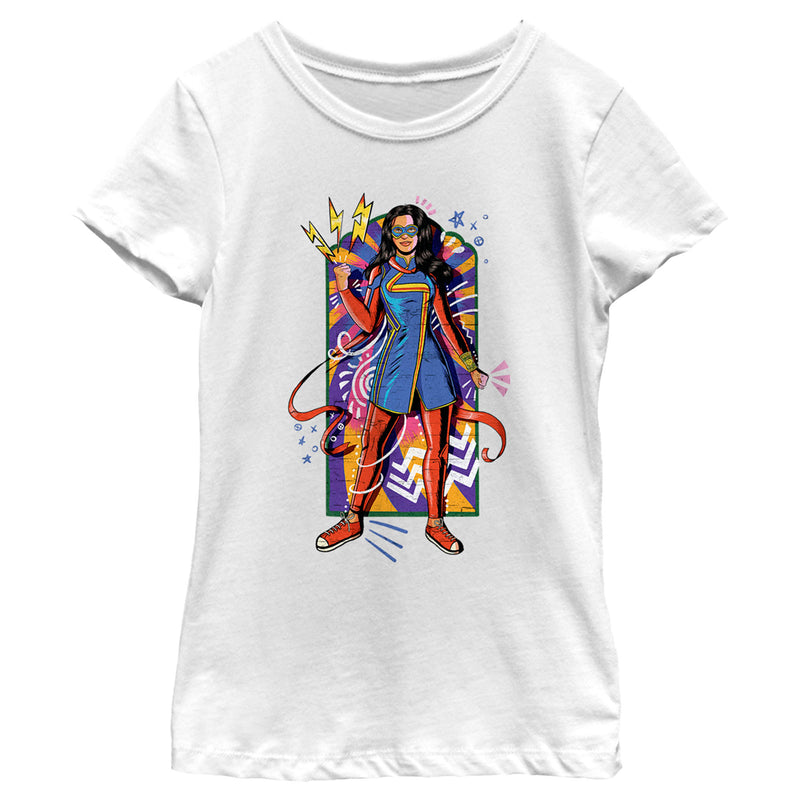 Girl's Marvel: Ms. Marvel Retro Pop Kamala T-Shirt