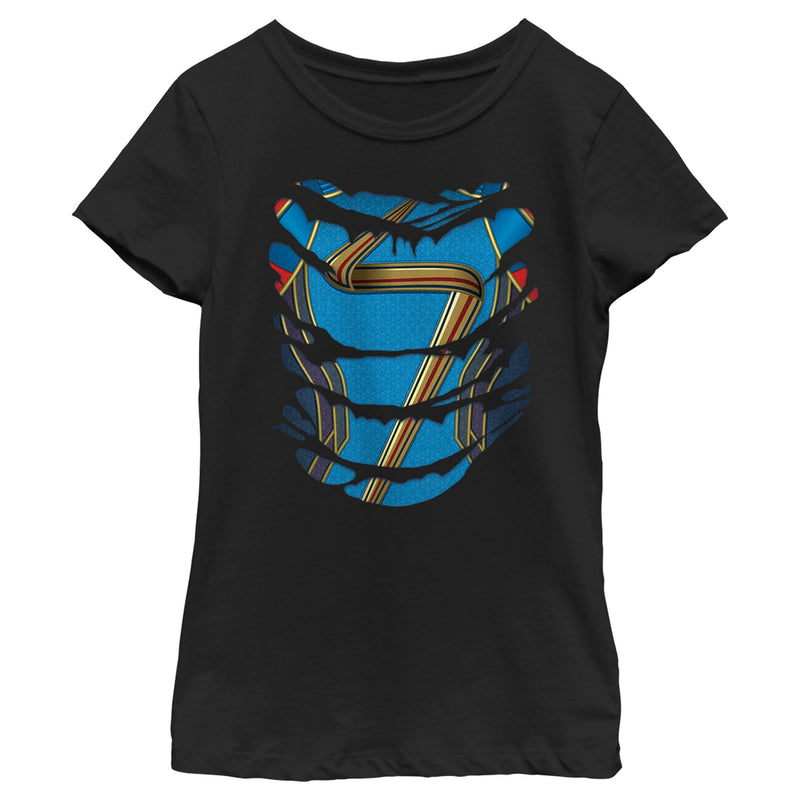 Marvel Ms. Marvel Ripped Kamala Khan Chest Costume T Shirt