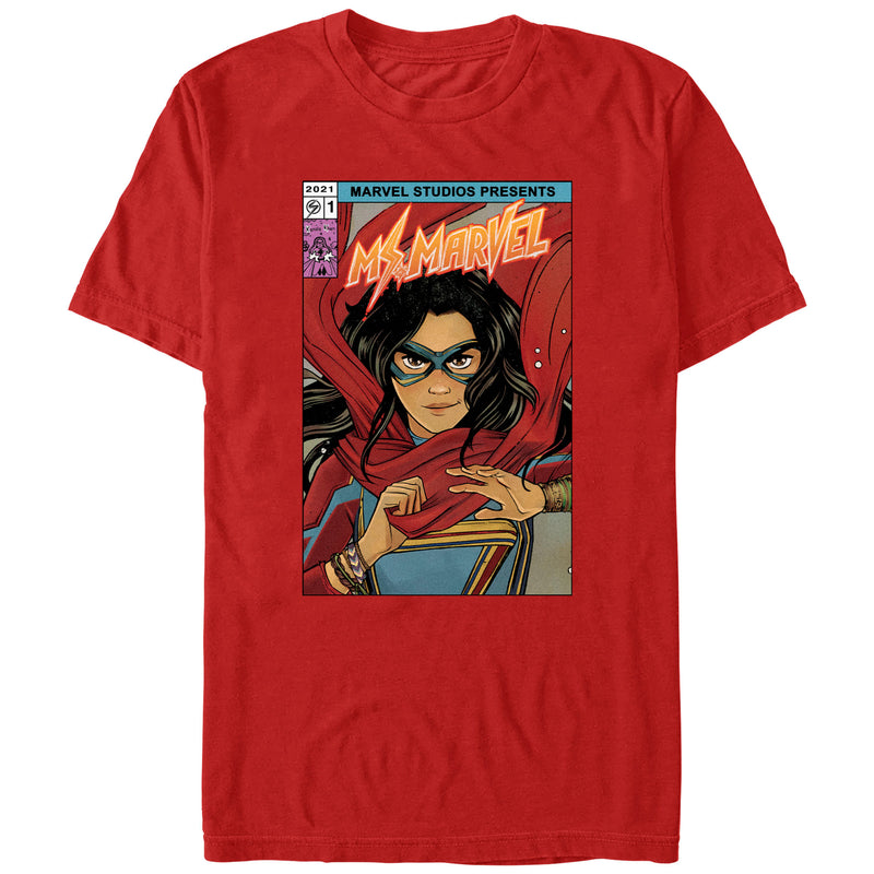 Men's Marvel: Ms. Marvel Comic Book Cover T-Shirt