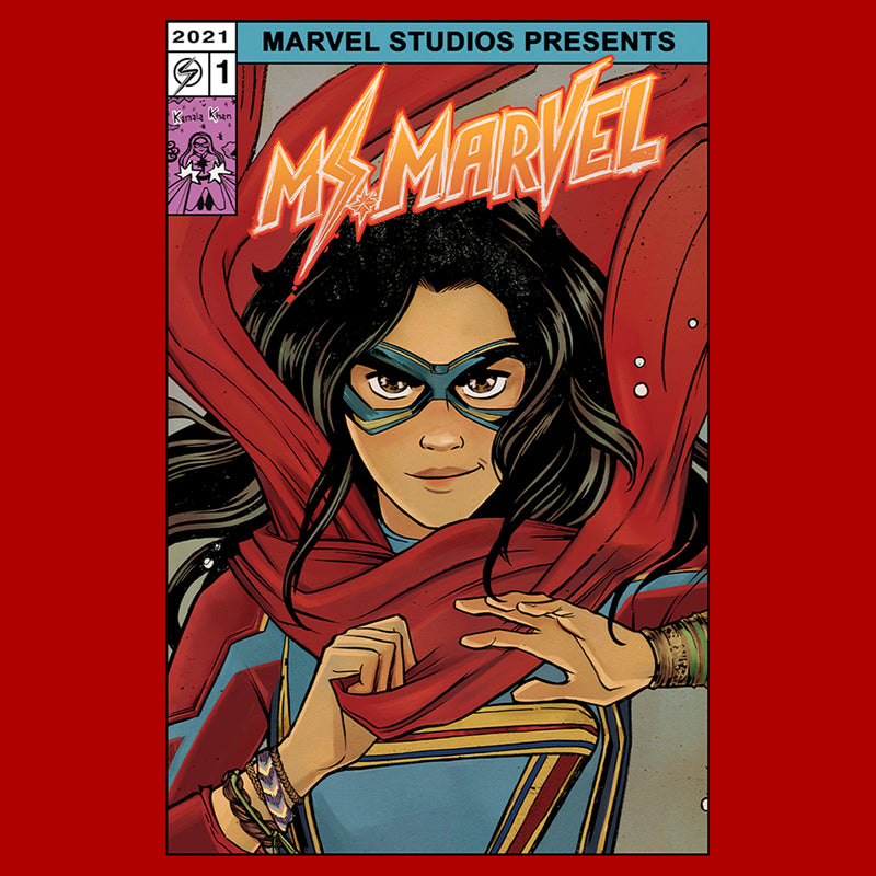 Junior's Marvel: Ms. Marvel Comic Book Cover T-Shirt