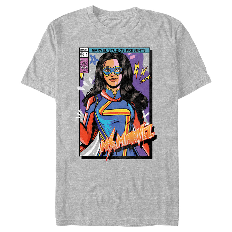 Men's Marvel: Ms. Marvel Comic Cover Kamala T-Shirt