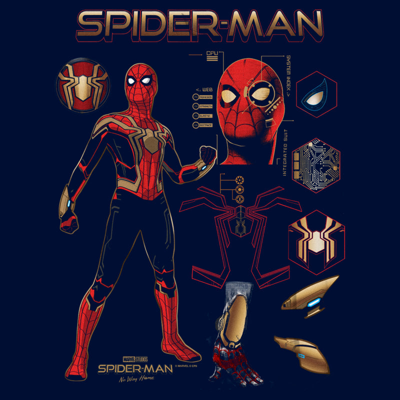 Boy's Marvel Spider-Man: No Way Home Iron Suit Gear T-Shirt