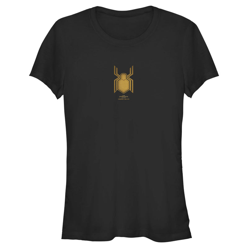 Junior's Marvel Spider-Man: No Way Home Gold Logo T-Shirt